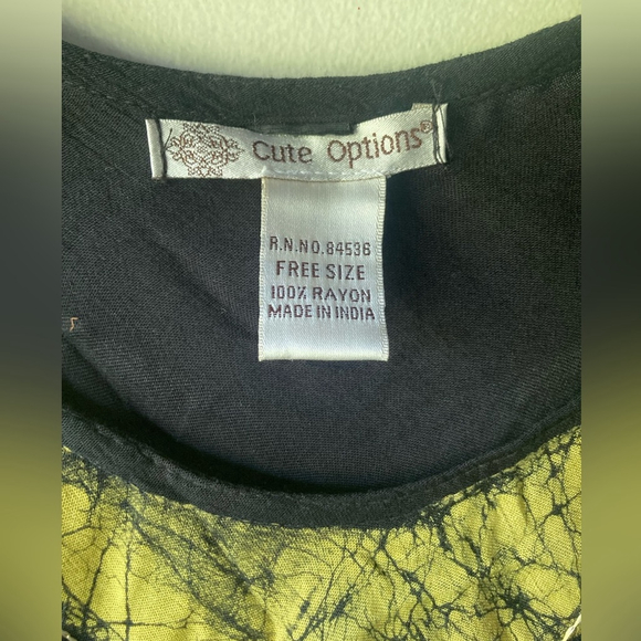 Cute Options Maxi Dress Sleeveless Midi Paisley Black Green Womens One Size - Picture 5 of 5